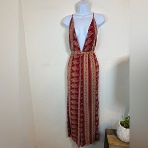 Faithfull The Brand Shutterbabe Jumpsuit in Red‎ size Medium